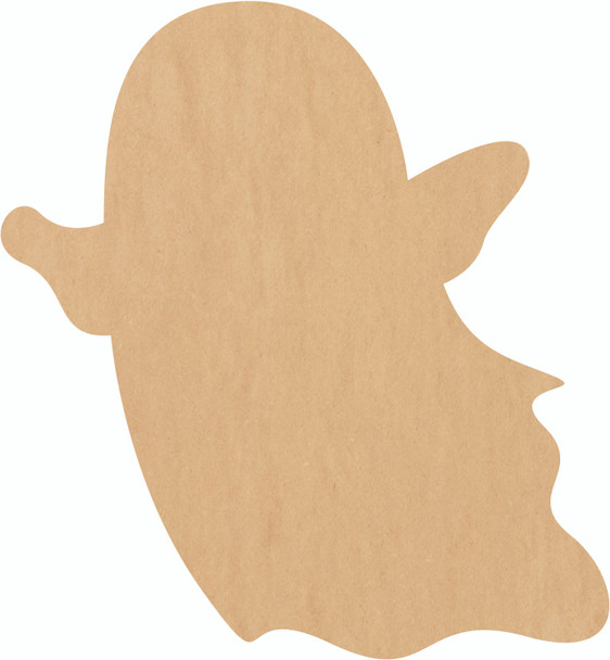 Wooden Ghost Flying Shape, Halloween Cutout, Paintable