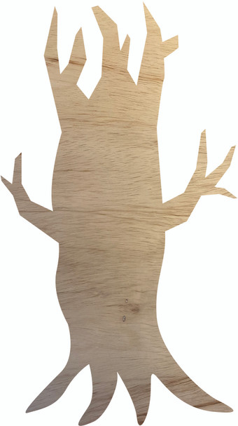 Halloween Tree Wood Shape, Unfinished DIY Craft, Paintable