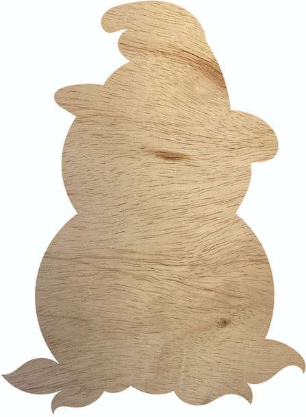 Stacked Pumpkins With Hat Wooden Shape, Unfinished Cutout