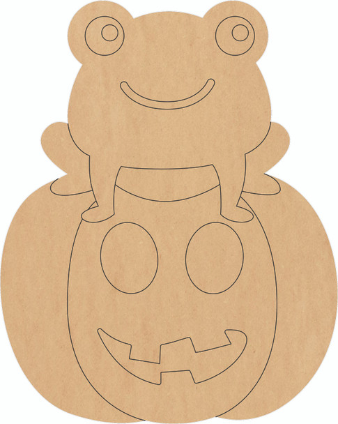 Halloween Frog Acrylic Jack-O-Lantern Shape, Pumpkin Craft