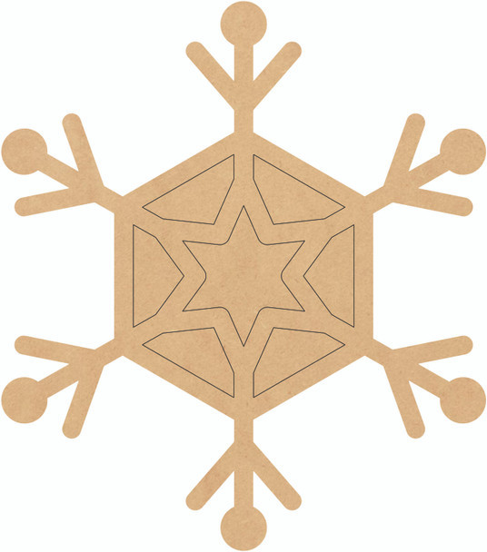 Acrylic Snowflake Shape, Glitter Christmas Snowflake Ornament