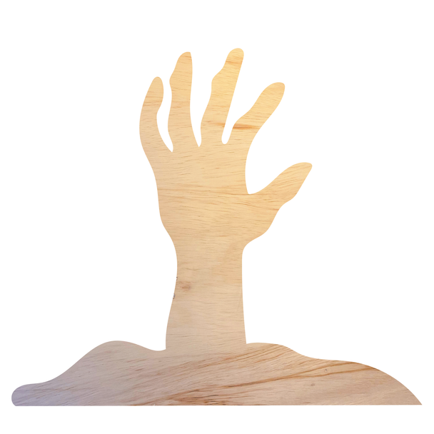 Wood Zombie Hand Grave Shape, Halloween Tomb Wooden