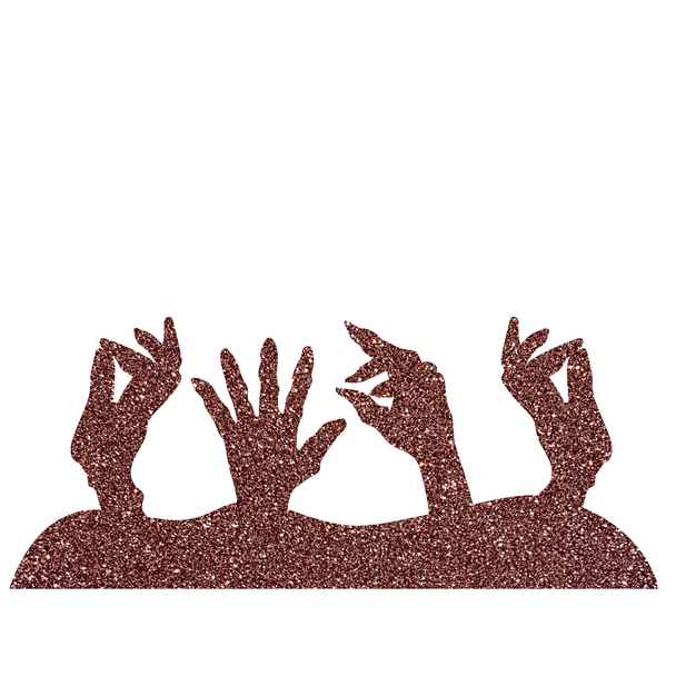 Zombie Hands Acrylic Shape, Halloween Creepy Glitter Craft