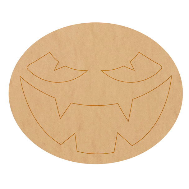 Wood Scary Face MDF Shape, Blank Halloween Wood Craft