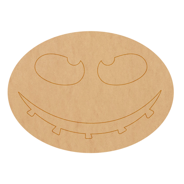 Wooden Scary Face Craft Cutout, Unfinished Halloween DIY