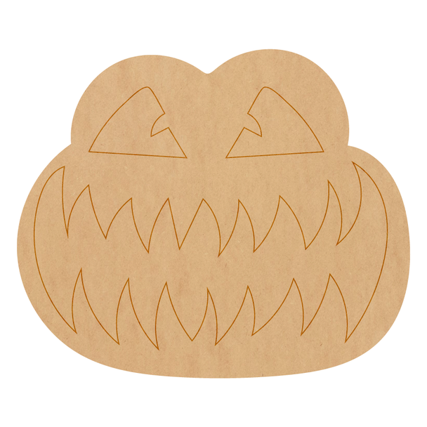 Wooden Scary Face Cutout, Unfinished Creepy Halloween DIY