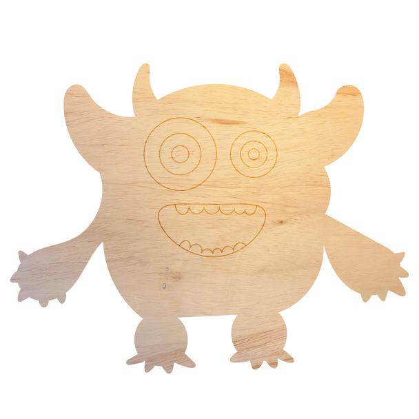 Wood Monster Creepy Cutout, Blank Halloween Craft Shape