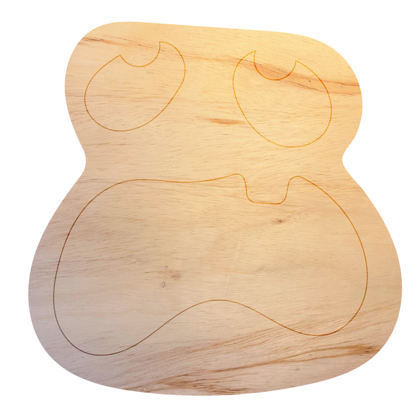 Unfinished Wood Scary Face Cutout, Halloween Wooden Shape