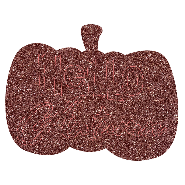 Hello Autumn Pumpkin Acrylic Shape, Fall Blank Glitter Craft