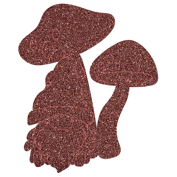 Gnome with Mushrooms Acrylic Cutout, Glitter DIY
