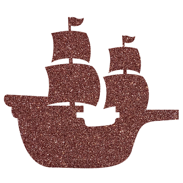 Acrylic Ship Craft Cutout, Glitter Acrylic Ship Shape