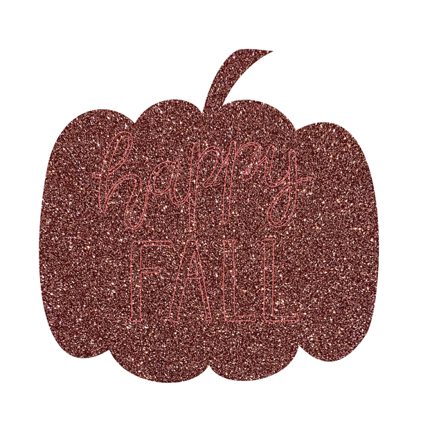 Happy Fall Pumpkin Acrylic Cutout, Glitter Pumpkin Craft