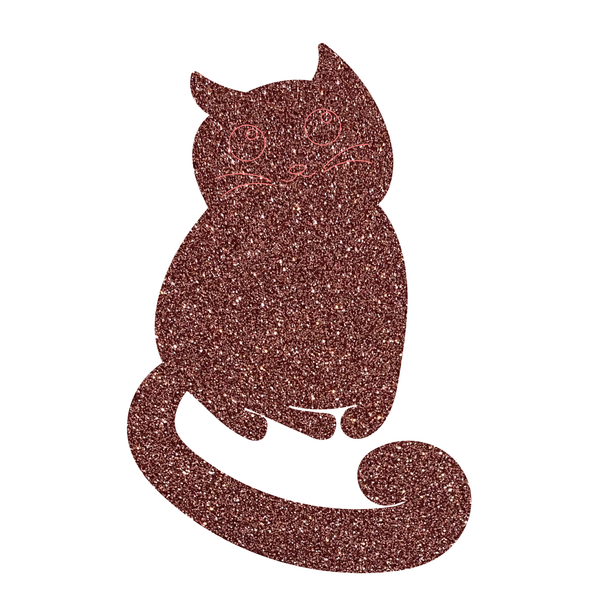 Goofy Cat Acrylic Cutout, Glitter Acrylic Cat Craft Shape