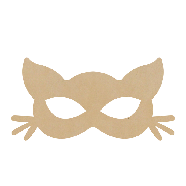 Cat Mask Leather Shape, Precut Leather Halloween Cutout