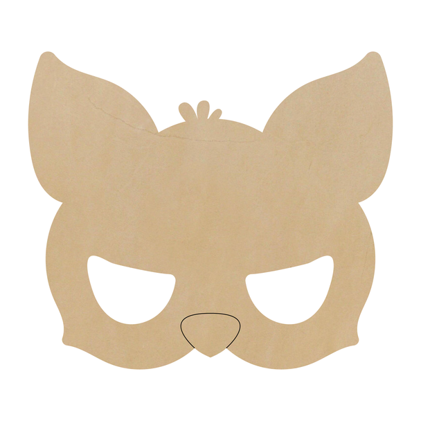 Cat Mask Leather Shape, Leather Halloween Mask Cutout