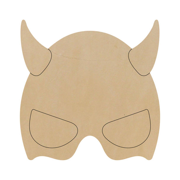 Devil Mask Leather Shape, Leather Halloween Mask Cutout