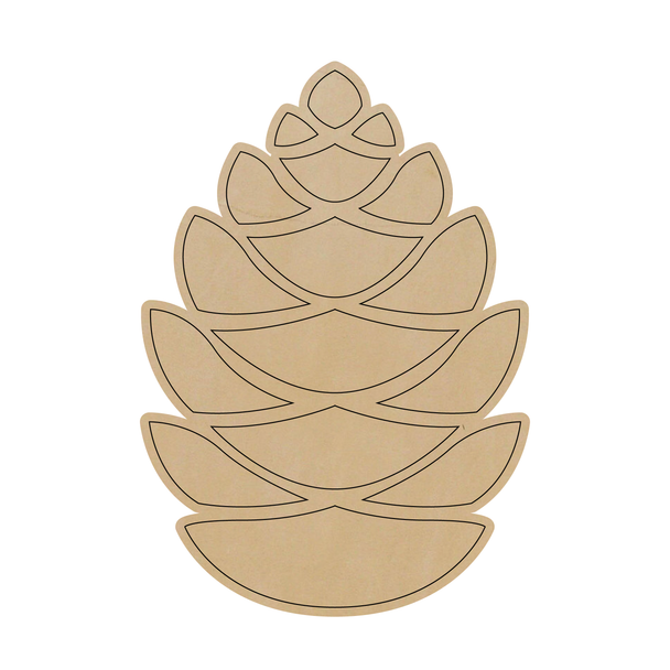 Winter Pinecone Leather Shape, Leather Pinecone Cutout