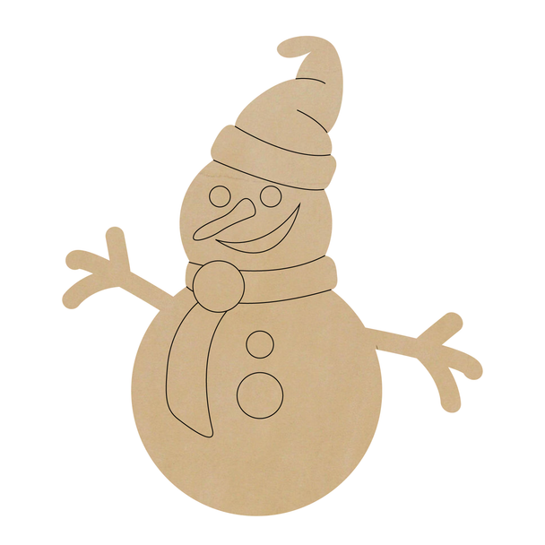 Winter Snowman Leather Shape, Leather Christmas Cutout