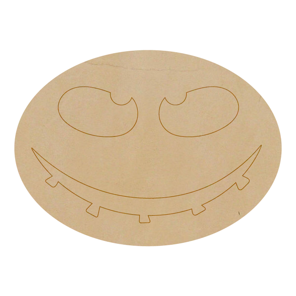 Creepy Face Leather Shape, Leather Halloween Cutout