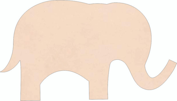 Cute Elephant Leather Shape, Leather Elephant Craft Cutout