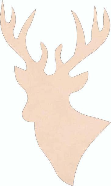 Deer Head Leather Shape, Leather Deer Cutout