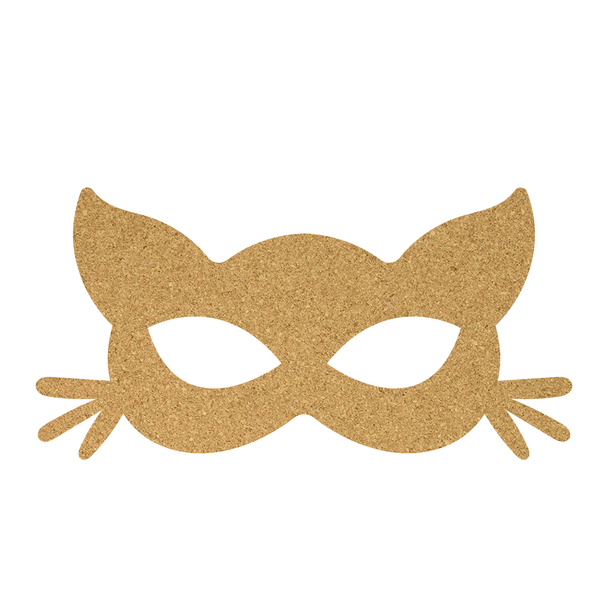 Cat Mask Cork Board Shape, Cork Halloween Craft Cutout