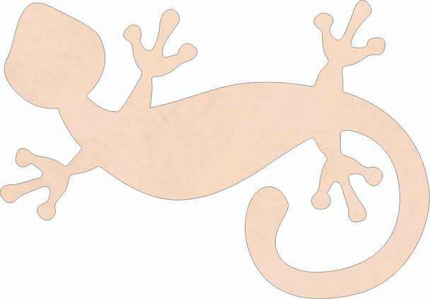 Gecko Leather Shape, Leather Gecko Lizard Cutout