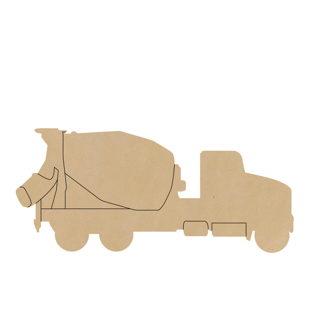 Leather Construction Truck Shape, Concrete Truck Leather Cutout