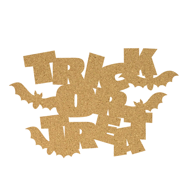 Trick Or Treat Cork Board Shape, Halloween Craft Cutout