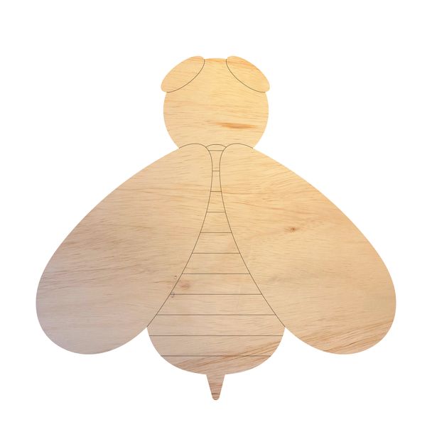 Bumble Bee Wood Shape, Unfinished Bee Craft Cutout