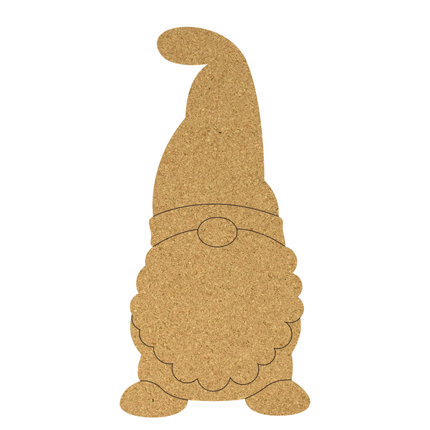 Christmas Gnome Cork Board Shape, Gnome Craft Cutout