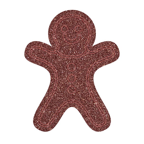 Gingerbread Man Acrylic Shape, Glitter Ornament Cutout