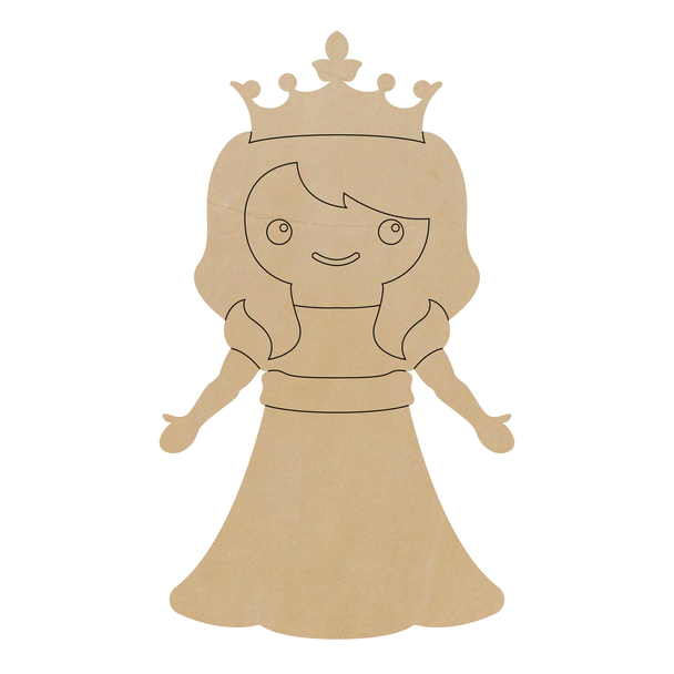 Christmas Princess Kid Leather Shape, Princess Craft Cutout