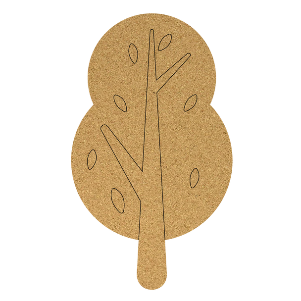 Winter Tree Cork Board Shape, Winter Craft Cutout