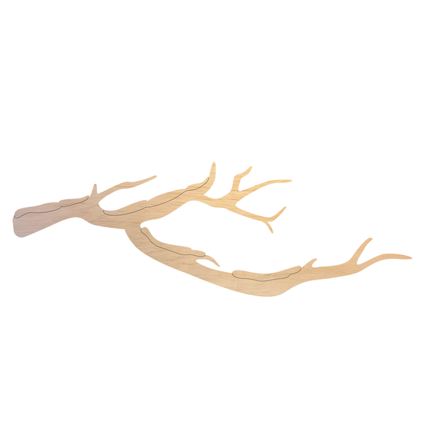 Winter Tree Branch Wooden Shape, Unfinished Craft Cutout
