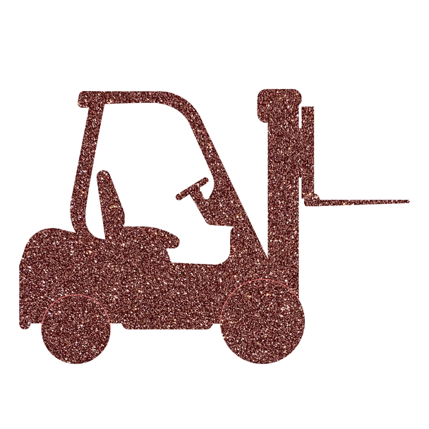 Fork Lift Acrylic Shape, Glitter Kids Construction Craft Cutout