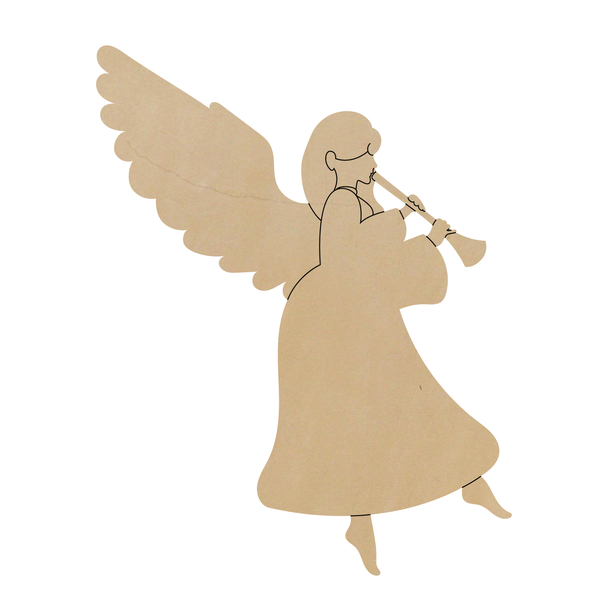 Christmas Angel Leather Shape, Leather Christmas Craft Cutout