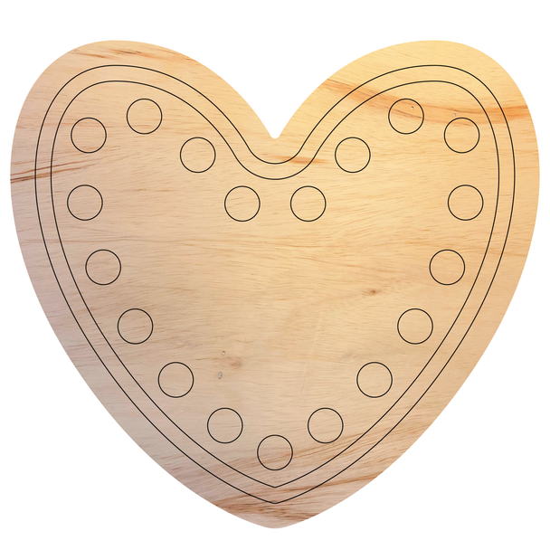 Gingerbread Heart Wood Shape, Blank Christmas Cutout