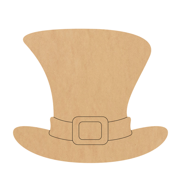 St. Patrick's Day Hat Wood Shape, Wooden MDF Cutout