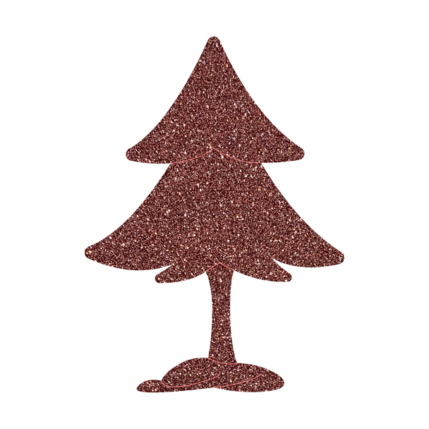 Winter Pine Tree Acrylic Shape, Glitter Winter Craft Cutout