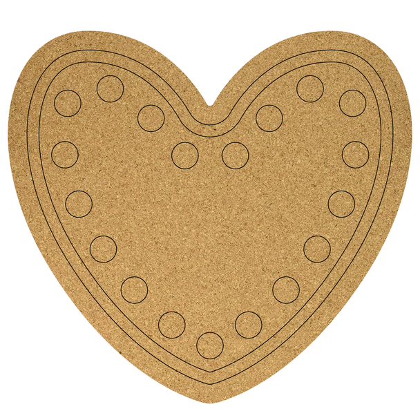 Gingerbread Heart Cork Board Shape, Gingerbread Cutout
