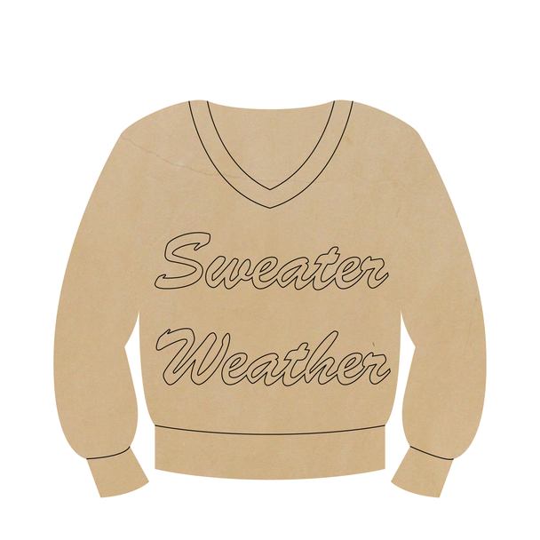 Sweater Weather Leather Shape, Leather Winter Cutout