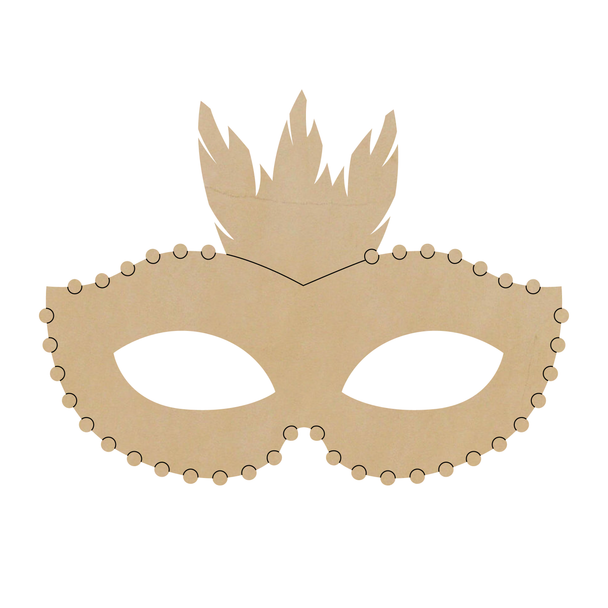 Mardi Gras Mask Leather Shape, Leather Mask Cutout