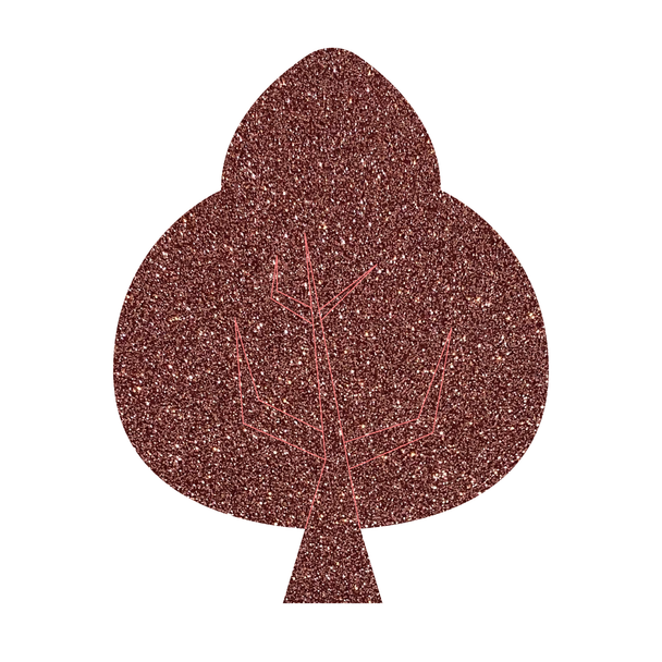 Winter Tree Acrylic Shape, Glitter Tree Craft Cutout