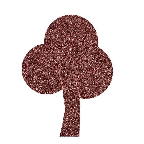Blank Winter Tree Acrylic Shape, Glitter Tree Craft Cutout