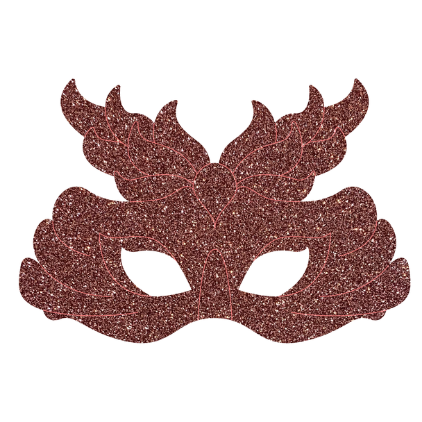 Mardi Gras Mask Acrylic Shape, Glitter Mask Craft Cutout