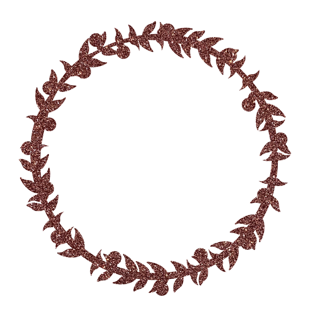 Blank Wreath Acrylic Shape, Glitter Wreath Cutout