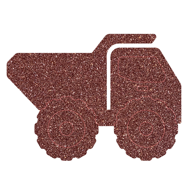 Construction Dump Truck Acrylic Shape, Glitter Kids Craft Cutout