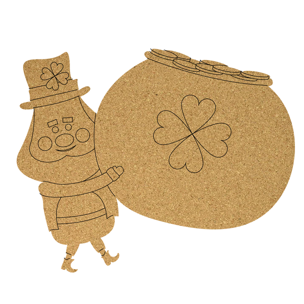 Leprechaun Cork Board Shape, Craft St. Patrick's Cutout