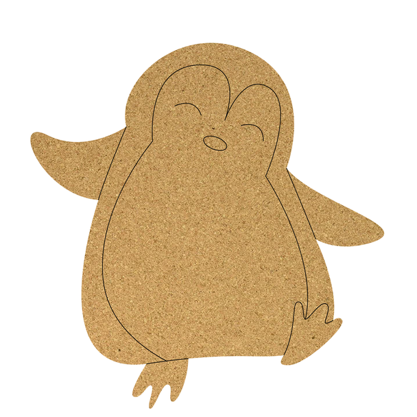 Dancing Penguin Cork Board Shape, Craft Penguin Cutout